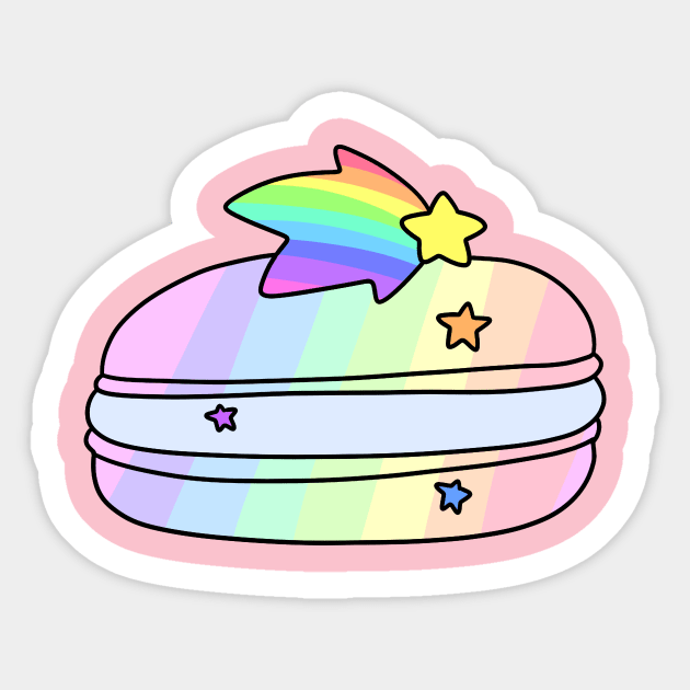 Rainbow Shooting Star Macaroon Sticker by saradaboru